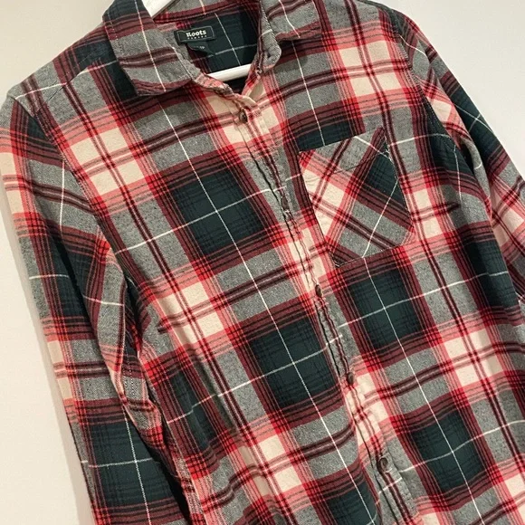 Plaid Roots Button-Up Shirt Red/Green - Picture 2 of 10